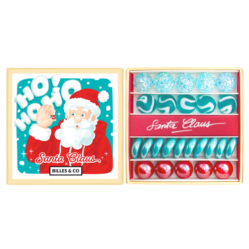 BILLES & Co Szklane kulki small box - SANTA CLAUS