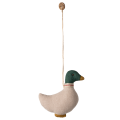 MAILEG Zawieszka świąteczna lniana kaczka - DUCK zielona