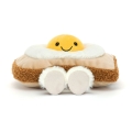 JELLYCAT Pluszowe wesołe jajko sadzone na toście 16 cm