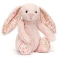 JELLYCAT Pluszowy króliczek z kwiecistymi uszami 18 cm - PUDROWY RÓŻ CHERRY