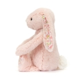 JELLYCAT Pluszowy króliczek z kwiecistymi uszami 18 cm - PUDROWY RÓŻ CHERRY