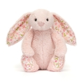 JELLYCAT Pluszowy króliczek z kwiecistymi uszami 18 cm - PUDROWY RÓŻ CHERRY