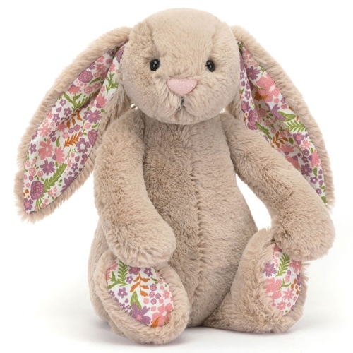 JELLYCAT Pluszowy króliczek z kwiecistymi uszami 18 cm - BEŻOWY PETAL