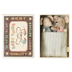 MAILEG Myszki bliźniaki 8cm - BABY TWINS in BOX