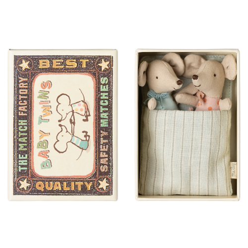 MAILEG Myszki bliźniaki 8cm - BABY TWINS in BOX