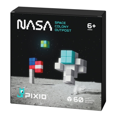 PIXIO Klocki magnetyczne 60szt - SPACE COLONY OUTPOST NASA