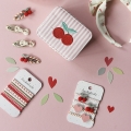 ROCKAHULA Spinki do włosów dla dziewczynki wisienki- STRIPY CHERRY
