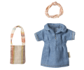 MAILEG Ubranko dla myszki 15cm - MUM DENIM DRESS and BAG
