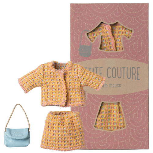 MAILEG Ubranko dla mamy myszki 15cm - SUIT & BAG