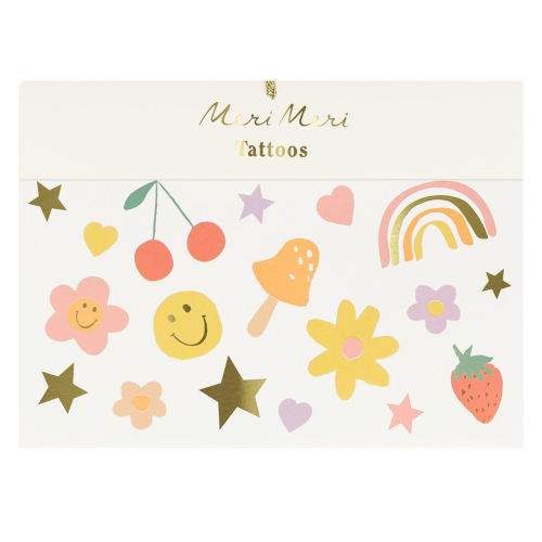 MERI MERI Tatuaże zmywalne dla dzieci - HAPPY ICONS