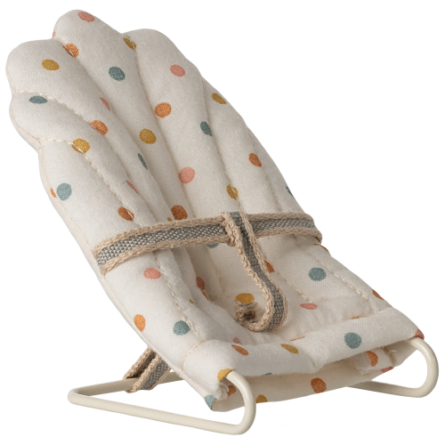 MAILEG Leżaczek dla myszek 8cm - BABYSITTER MY MULTI DOTS
