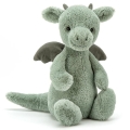JELLYCAT Pluszowy smok 31cm - MIĘTOWO-SZARY