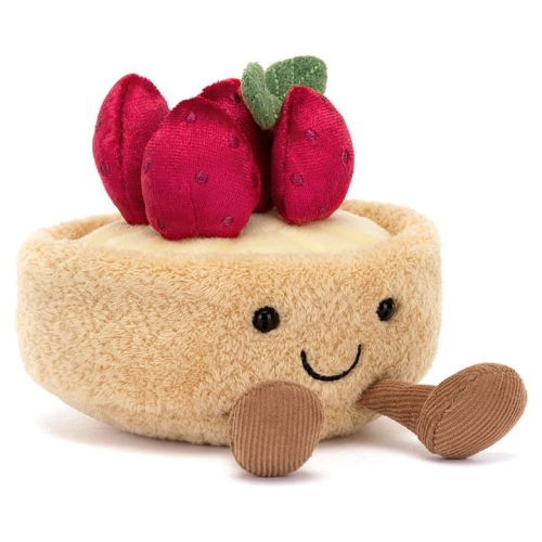 JELLYCAT Pluszowa zabawna tarta truskawkowa 11cm
