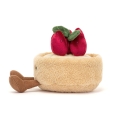 JELLYCAT Pluszowa zabawna tarta truskawkowa 11cm