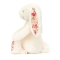 JELLYCAT Pluszowy króliczek z kwiecistymi uszami 18cm - KREMOWY BERRY