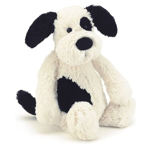JELLYCAT Pluszowy łaciaty piesek 18cm - BLACK & CREAM PUPPY