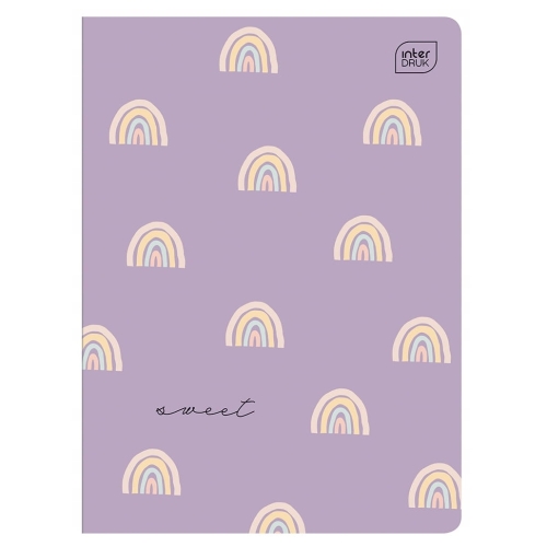 SWEET Zeszyt A5 3 linie 16 - RAINBOW
