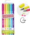 YN-TEEN Kolorowe długopisy żelowe 6sz - NEON