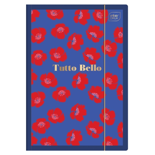 TUTTO BELLO Teczka z gumką A4 - NAVY METALLIC