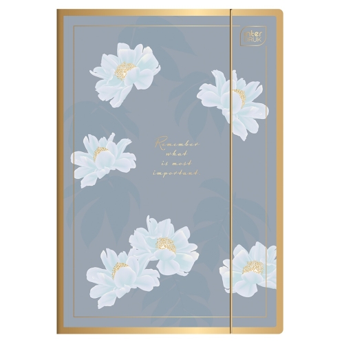 SATIN GOLD Teczka z gumką A4 - BLOSSOM STONE