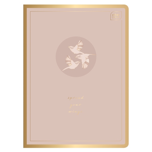 SATIN GOLD Zeszyt A5 kratka 60 - METALLIC SPREAD YOUR WINGS
