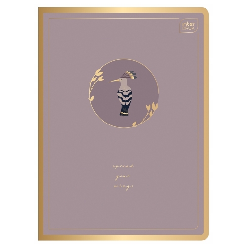 SATIN GOLD Zeszyt A5 linia 80 - METALLIC SPREAD YOUR WINGS