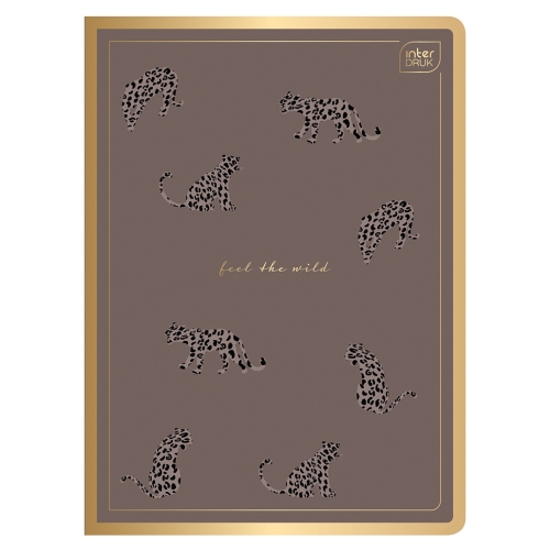 SATIN GOLD Zeszyt A5 linia 80 - METALLIC FEEL THE WILD