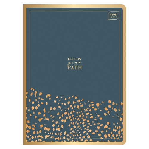 SATIN GOLD Zeszyt A5 linia 80 - METALLIC FOLLOW YOUR PATH