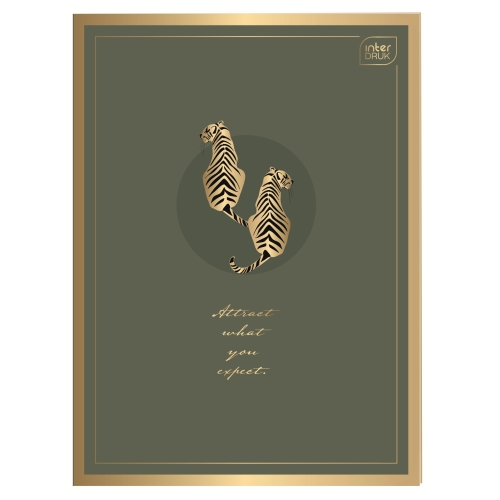 SATIN GOLD Zeszyt A4 kratka 60 - METALLIC ATTRACT WHAT YOU EXPECT