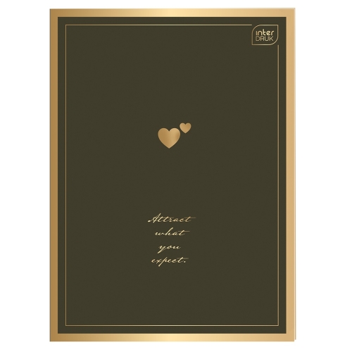 SATIN GOLD Zeszyt A4 linia 60 - METALLIC ATTRACT WHAT YOU EXPECT