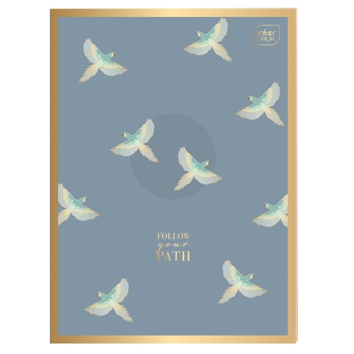 SATIN GOLD Zeszyt A4 linia 60 - METALLIC FOLLOW YOUR PATH