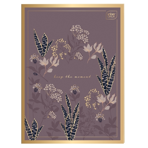 SATIN GOLD Zeszyt A4 kratka 80 - METALLIC BLOSSOM