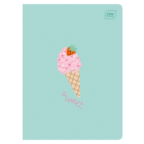 SWEET Zeszyt A5 3 linie 32 - ICE-CREAM