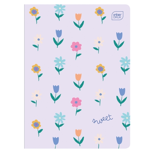 SWEET Zeszyt A5 3 linie 32 - FLOWERS