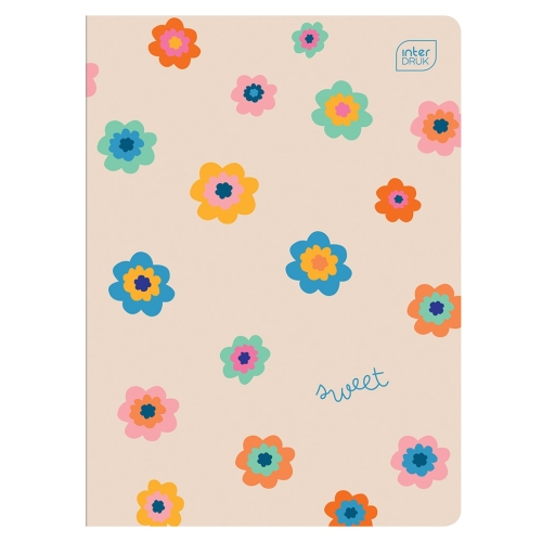 SWEET Zeszyt A5 kratka 32 - FLOWERS