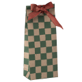 MAILEG Torebka prezentowa papierowa - CHECKER GREEN MINI