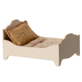 MAILEG Drewniane łóżeczko dla myszek 9,5cm - OFF WHITE
