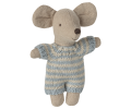 MAILEG Myszka dzidziuś w nosidełku - BABY in CARRY COT BLUE