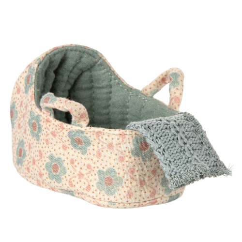 MAILEG Nosidełko dla myszki 6cm - CARRY COT BLUE