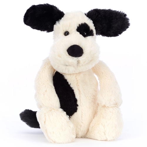 JELLYCAT Pluszowy łaciaty piesek 31cm - BLACK & CREAM PUPPY
