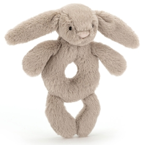 JELLYCAT Pluszowy króliczek grzechotka 18cm - BEŻOWY