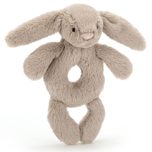 JELLYCAT Pluszowy króliczek grzechotka 18cm - BEŻOWY