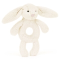 JELLYCAT Pluszowy króliczek grzechotka 18cm - KREMOWY