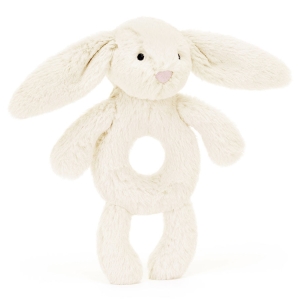 JELLYCAT Pluszowy króliczek grzechotka 18cm - KREMOWY