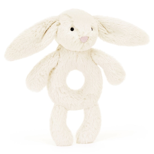 JELLYCAT Pluszowy króliczek grzechotka 18cm - KREMOWY