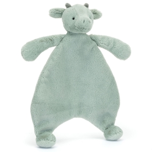 JELLYCAT Pluszowy smok szmatka przytulanka 27cm - MIĘTOWO-SZARY