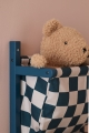 Kid's Concept - Półka ścienna materiałowa w szachownicę circus, check teal