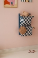 Kid's Concept - Półka ścienna materiałowa w szachownicę circus, check teal