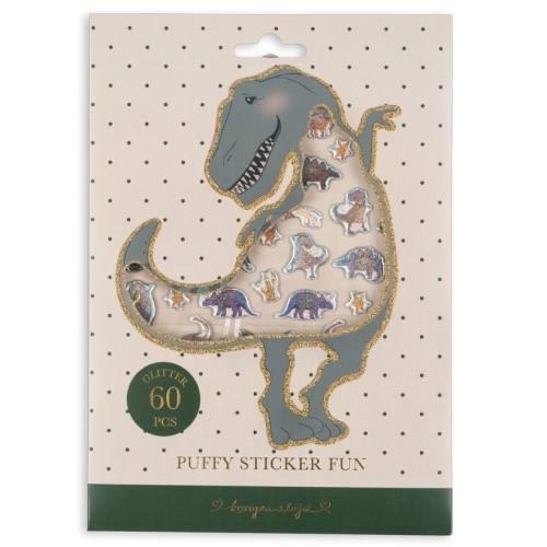 KONGES SLOJD Wypukłe naklejki dinozaur - PUFFY STICKERS DINO