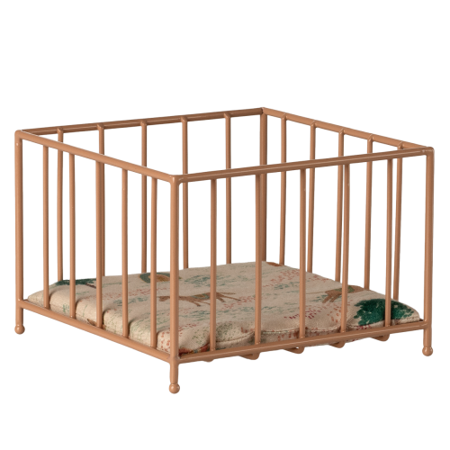 MAILEG Metalowe łóżeczko | kojec dla myszek MICRO - PLAYPEN DARK POWDER